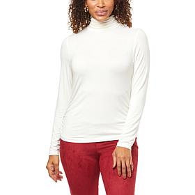 IMAN Global Chic Turtleneck with Shirred Sideseams