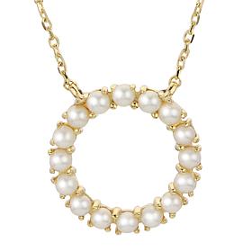 Imperial Pearls 18" 14K Cultured Seed Pearl Circle Necklace