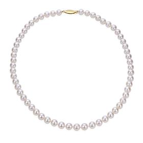 Imperial Pearls 18" 14K Gold 7-7.5mm Cultured Akoya Pearl Necklace