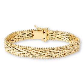 Imperial Silver Chevron Diamond-Cut Bracelet