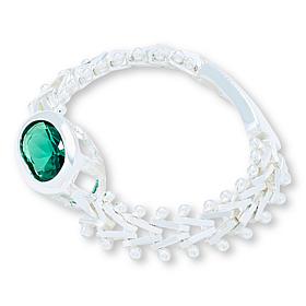 Imperial Silver Diamond-Cut Sterling Silver Wheat Design CZ Ring