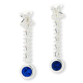 Imperial Silver Wheat Texture Diamond Cut CZ Earrings