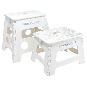 Improvements 14.5" and 12.5" Folding Plastic Step Stools