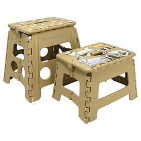 Improvements 14.5" and 12.5" Folding Plastic Step Stools