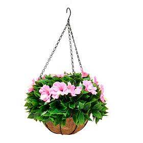 Improvements 15" Faux Hibiscus Hanging Basket