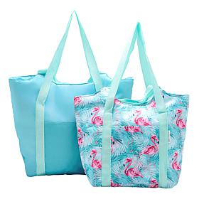 Improvements 2-piece Zippered Insulated Market Totes Set