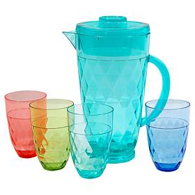 Improvements 5-piece Nesting Pitcher Set with 4 Glasses