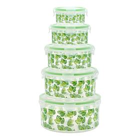 Improvements 5-piece Nesting Storage Bowls with Locking Lids