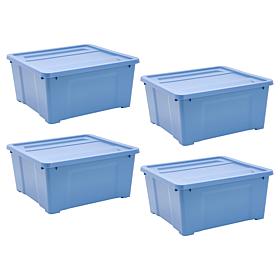 Improvements Stackable Plastic Storage Bins - Set of 4