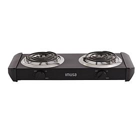 IMUSA Electric Double Burner - Black
