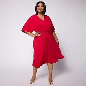 In Earnest Draped Sash Jersey Dress