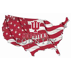 Indiana University USA Shape Flag Cutout