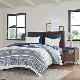 INK+IVY Mila 3pc Cotton Comforter Set w/ Chenille Tufting- Full/Queen