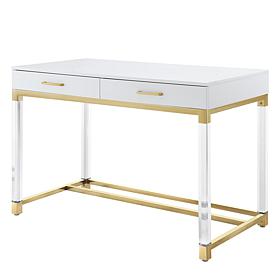 Inspired Home High-Gloss Finish Writing Desk - Maximo