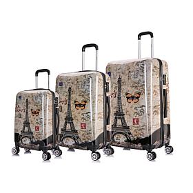 InUSA Prints 3-Piece Lightweight Hardside Luggage Set
