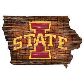 Iowa State Distressed State with Logo