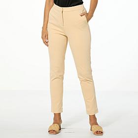 Jaclyn Smith Ponte Slim Ankle Trouser