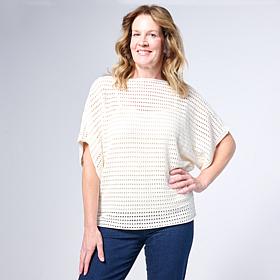 Jaclyn Smith Pullover Kimono Sweater with Sequin Detail