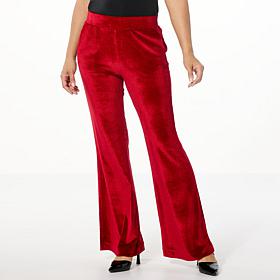 Jaclyn Smith Velour Wide-Leg Pant
