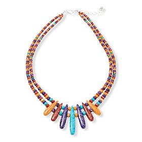 Jay King 2-Strand Turquoise and Spiny Oyster Beaded 18" Necklace