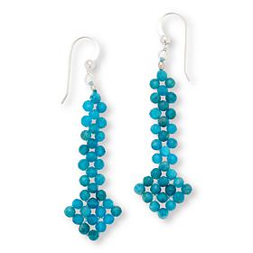 Jay King Blue Apatite Faceted Beaded Drop Earrings
