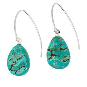 Jay King Chilean Turquoise Nugget Drop Sterling Silver Earrings
