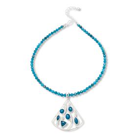 Jay King Gallery Collection Madagascar Apatite Pendant w/Bead Necklace