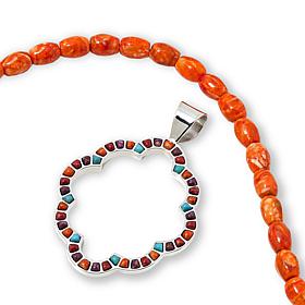 Jay King Gallery Collection Multi Shell and Turquoise Pendant-Necklace