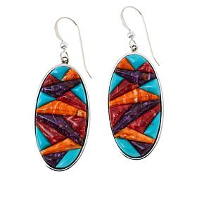 Jay King Gallery Collection Multigem Mosaic Oval Drop Earrings