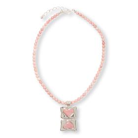 Jay King Gallery Collection Peruvian Pink Opal Heart Pendant-Necklace