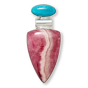 Jay King Gallery Collection Rhodochrosite & Peruvian Turquoise Pendant