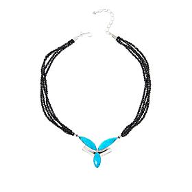 Jay King Gallery Collection Turquoise and Black Spinel Necklace