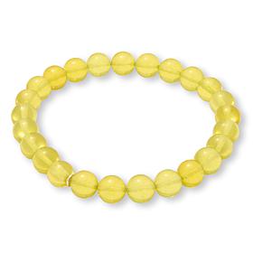 Jay King Green Amber Bead Stretch Bracelet