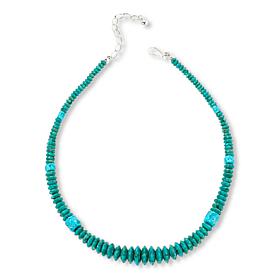 Jay King Heavenly Well Lake Compressed Turquoise Bead Necklace