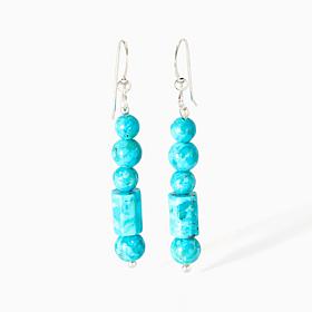 Jay King Heavenly Well Turquoise Earrings, Sterling Silver