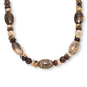 Jay King Multicolor Peanut Wood Stone Bead 18" Necklace