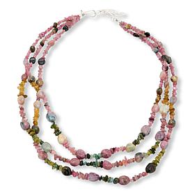 Jay King Multicolor Tourmaline 3-Strand 18" Necklace