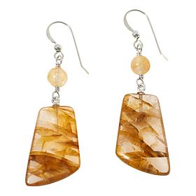 Jay King Multicolor Yellow Quartz Drop Sterling Silver Earrings