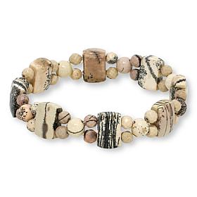 Jay King Royal Dendritic Calcite Bead Stretch Bracelet