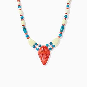 Jay King Spiny Oyster, Apatite & African Meadow Necklace