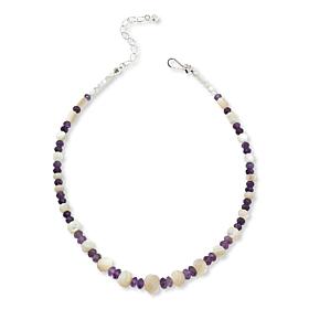 Jay King Sterling Silver Amethyst and Mother-of-Pearl 18" Necklace