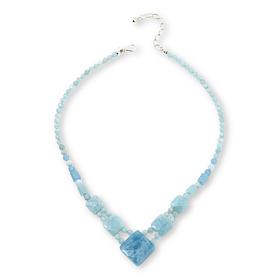Jay King Sterling Silver Aquamarine 18" Necklace