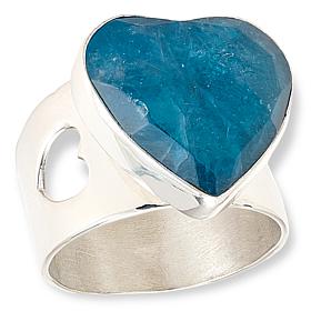 Jay King Sterling Silver Blue Apatite Heart Ring