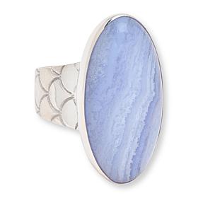 Jay King Sterling Silver Blue Lace Agate Ring