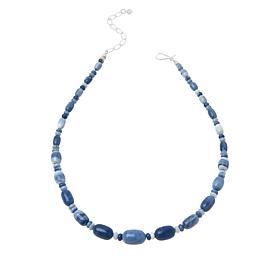 Jay King Sterling Silver Blue Opal Bead Necklace