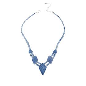 Jay King Sterling Silver Blue Opal Necklace