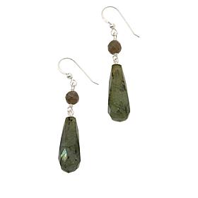 Jay King Sterling Silver Faceted Gray Labradorite Drop Earrings