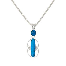 Jay King Sterling Silver Kingman Turquoise Pendant with Chain