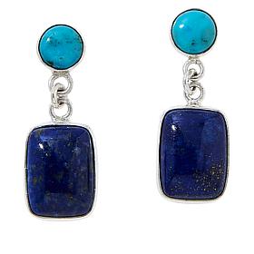 Jay King Sterling Silver Lapis and Turquoise Earrings