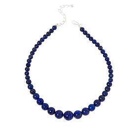 Jay King Sterling Silver Lapis Graduated Bead Necklace